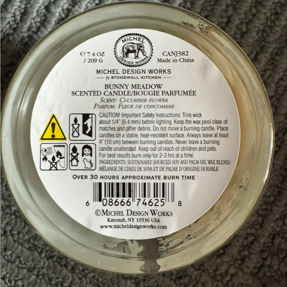 Brand NEW Michel Design Works Floral Bunny Candle - Picture 5 of 5